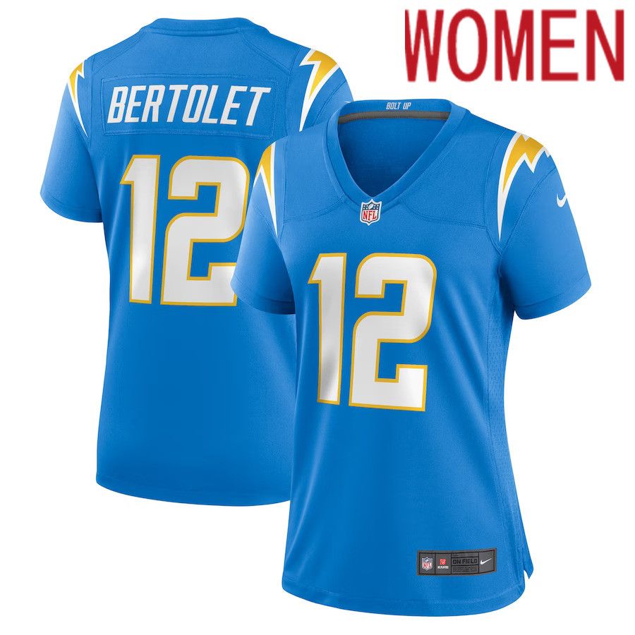 Women Los Angeles Chargers #12 Taylor Bertolet Nike Powder Blue Home Game Player NFL Jersey